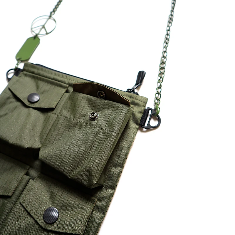 21SS KAPITAL Hirata Hohiro Military Green Nylon Men's and Women's One Shoulder Messenger Bag European American Fashion