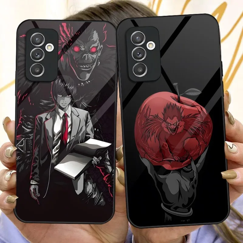 

Death Note Anime Phone Case For Samsung S30 S23 S21 S20 S22 S9 S8 S10E Note 20 10 Pro Ultra Plus Glass Design Back Cover