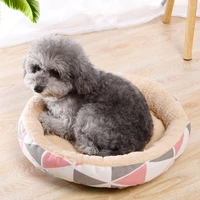 pet beds for cat soft plush puppy pad winter warm pet sleep cushion chihuahua cat bed mat round dog beds pet accessories