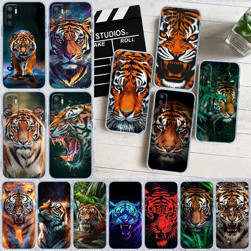 Фото Прозрачный чехол для телефона IO4 Animal Tiger для Motorola Moto G40 G04 G05 One Ace Action Fusion + Plus Hyper Macro Vision Zoom №1
