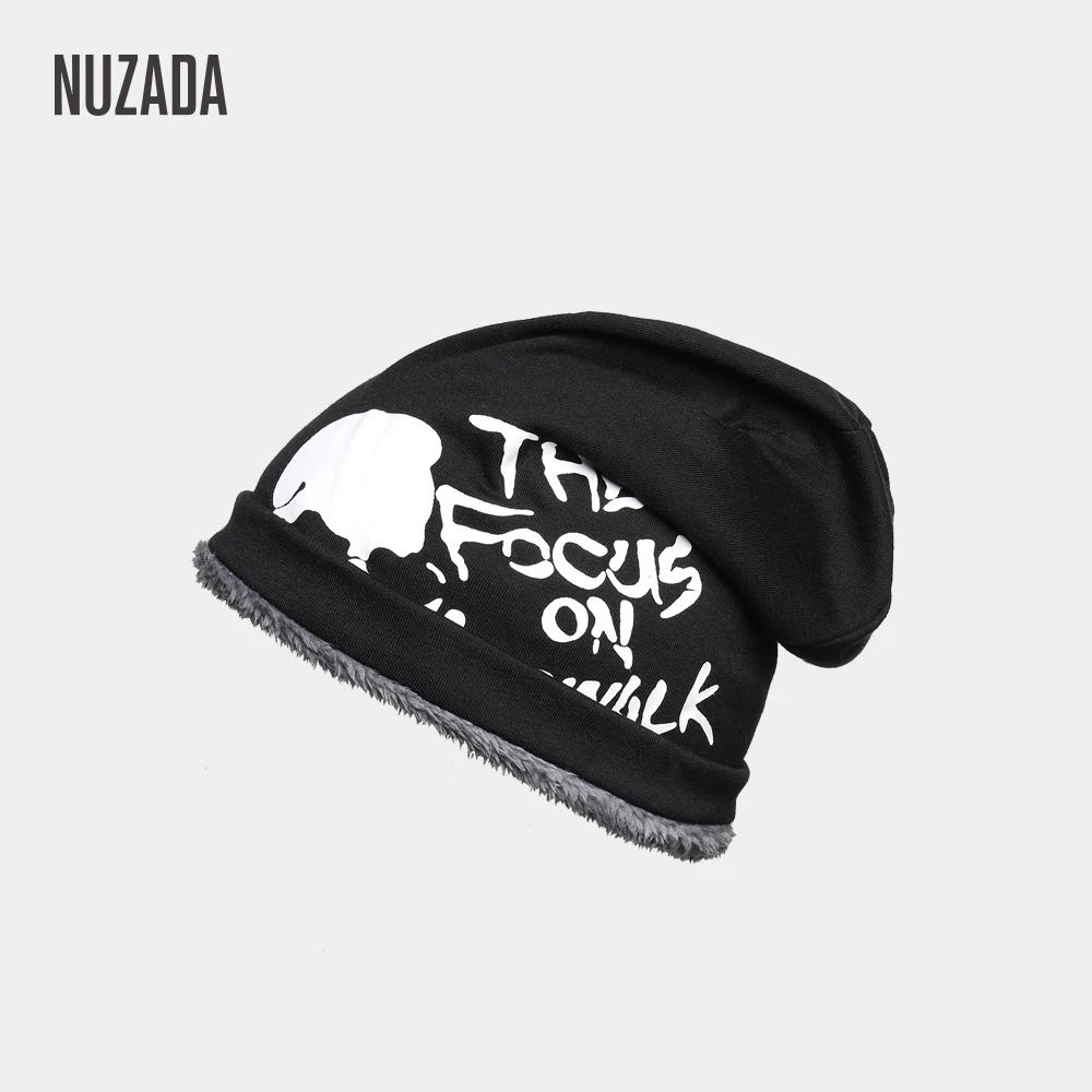 NUZADA вязаная шапка-бини мужская зимняя Skullies сохраняющая тепло женская