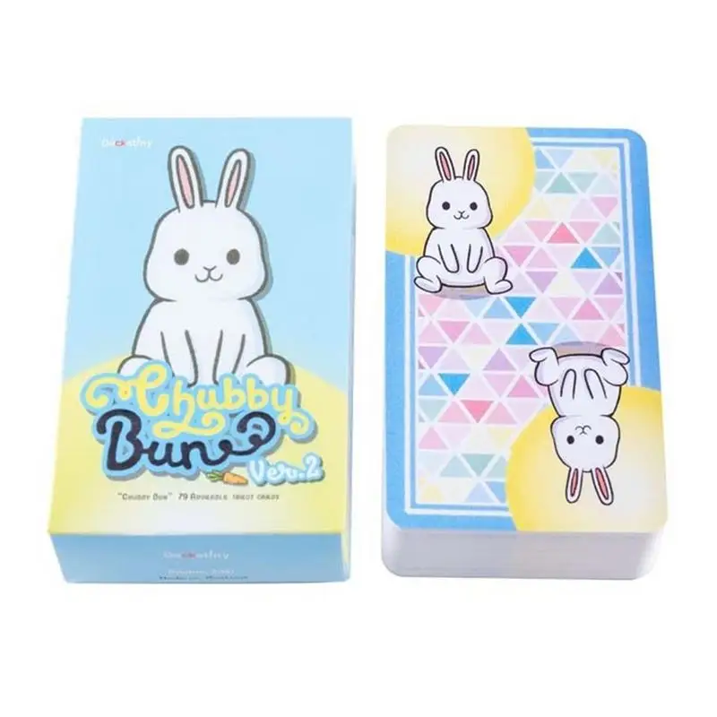 S Chubby Bunny Rabbit Tarot Cards For Fate Divination Party Entertainment Card Games Version V2