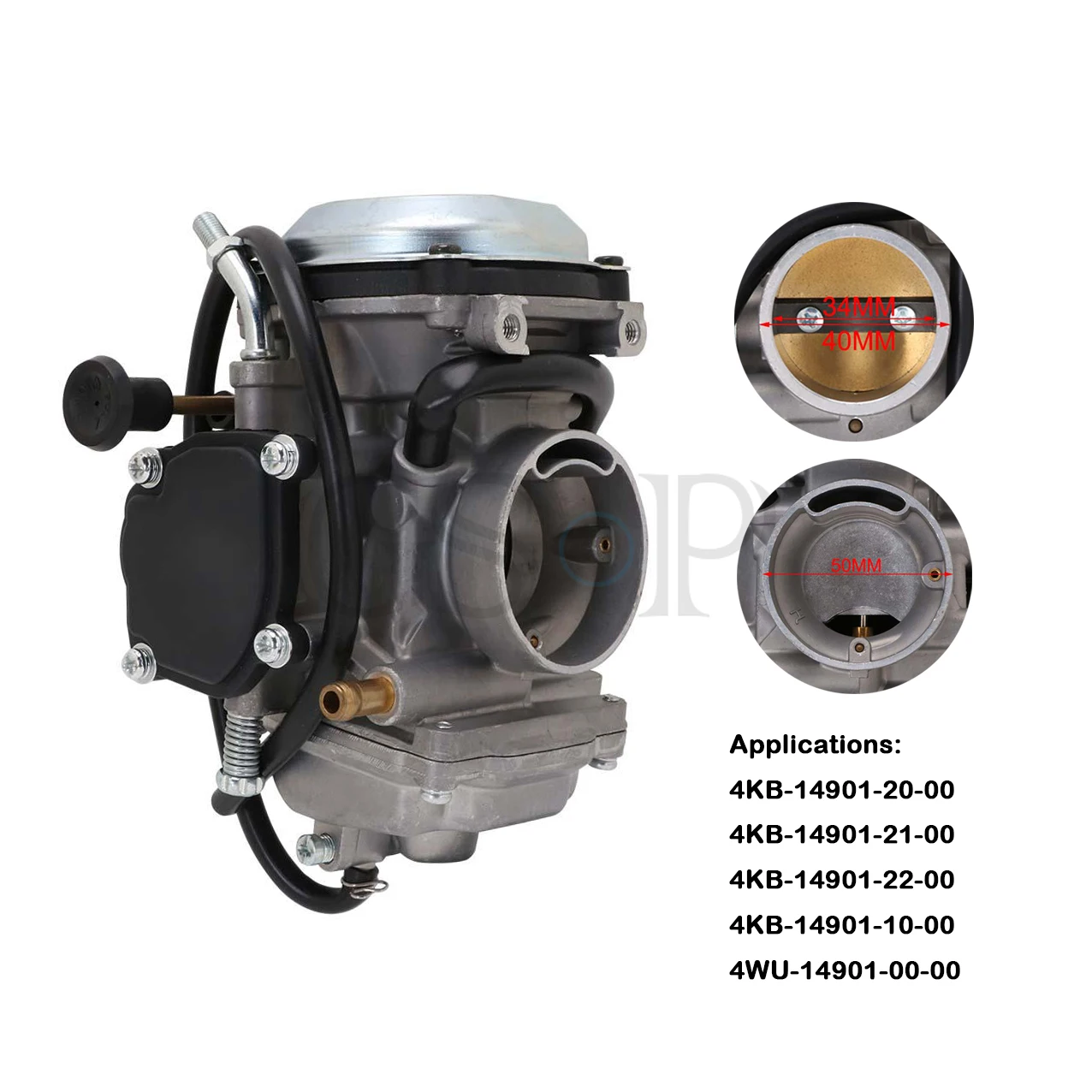 

Carburetor Carb for Yamaha BEAR TRACKER 250 2WD YFM250 YFM 250 ATV Quad 4Kb-14901-20-00 4Kb-14901-21-00 4Kb-14901-10-00