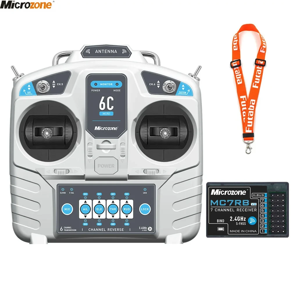 MicroZone MC6C Mini V2 2 4G 6-канальный контроллер-передатчик с приемником MC7RB