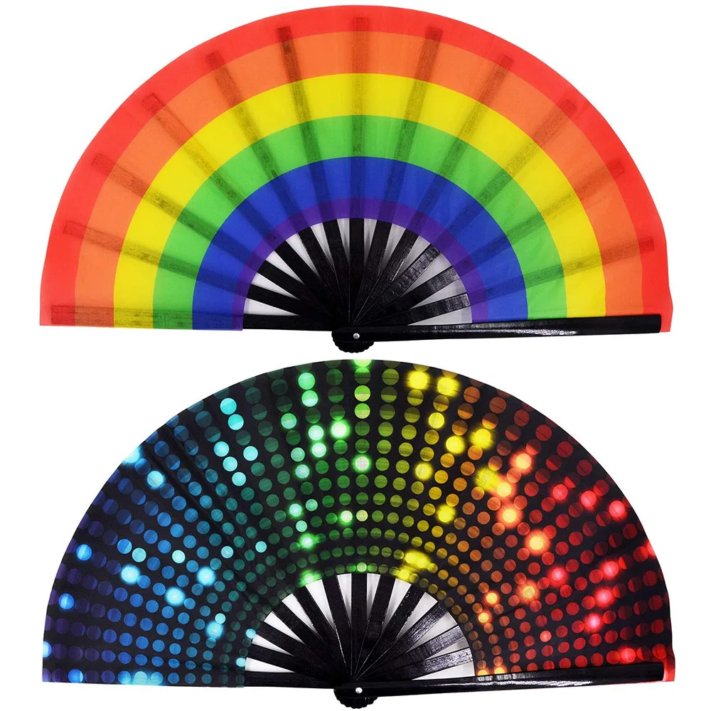 

Colorful Shiny Chinese Style Vintage Hand Fan Folding Fans Dance Wedding Party Favor Chinese Dance Party Folding Fans Home Decor