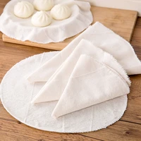5pcs cotton steamer cloth round cotton gauze drawer steamer mat stuffed buns steamed bread steamer for kitchen accessories