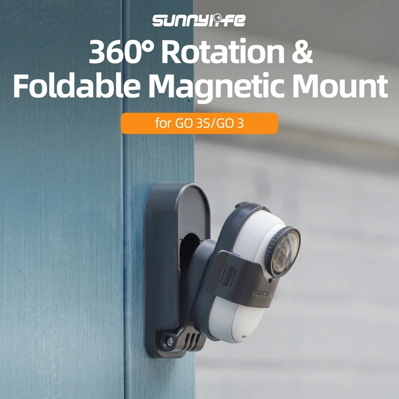 Адаптер магнитного зажима для камеры SUNNYLIFE Insta360 GO3S 360 ° Складной адаптер с