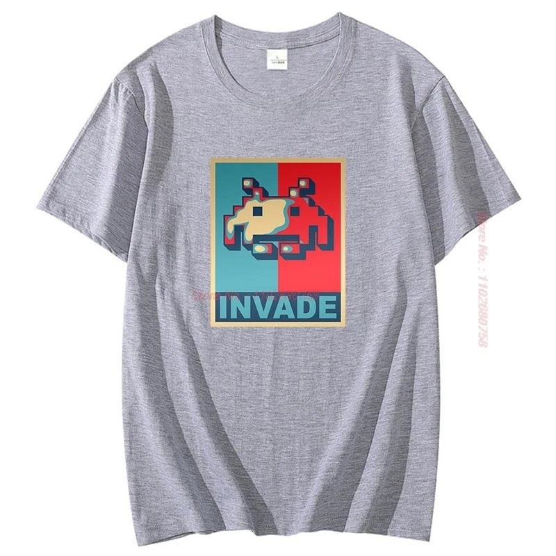 Хлопковая футболка Pixel Alien космические заброды аркадные шутеры игровые