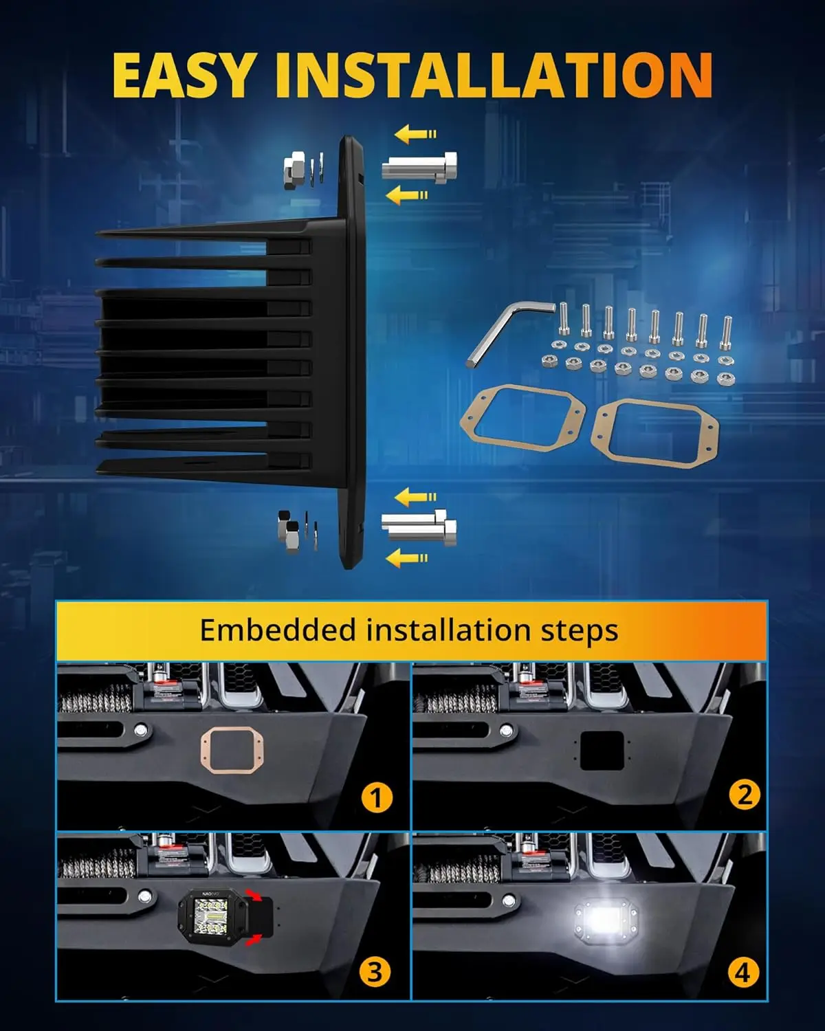 5 дюймовые подсветки для внедорожника 40 Вт лм
