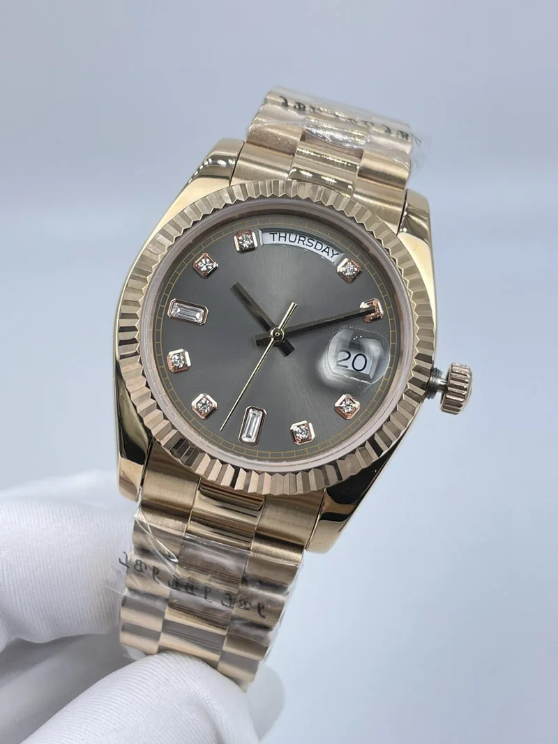 

Мужские автоматические механические часы 41 мм с точным и долговечным механизмом 2813, ремешок из нержавеющей стали, сапфировое стекло