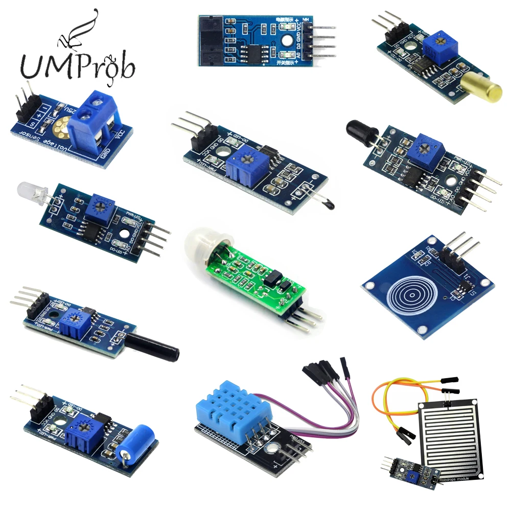 Модуль датчика Hesai Raspberry pi DHT11 HC-SR505 LM393 SW-420 TTP223 звуковой датчик дождя и почвы для