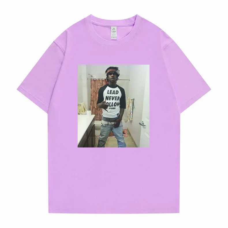 Футболка Rapper Chief Keef со свинцовыми надписями никогда не следуй за лидерами