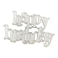 embossing mold metal cutting dies mold happy birthday letters scrapbook paper craft knife mould blade punch stencils dies