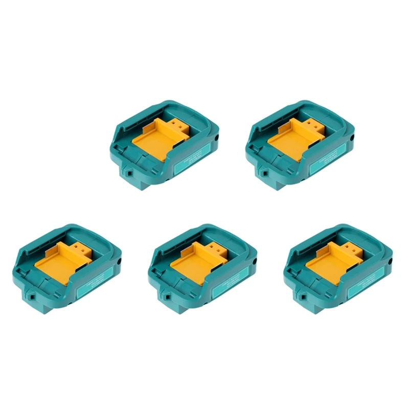 

5-кратный USB-адаптер для зарядки Makita Adp05 Bl1815 Bl1830 Bl1840 Bl1850 1415 14,4-18 в, литий-ионный аккумулятор синего цвета