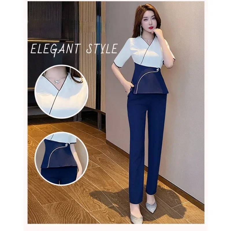 Рабочая одежда для спа-массажа приставка отеля салона красоты Приталенные брюки