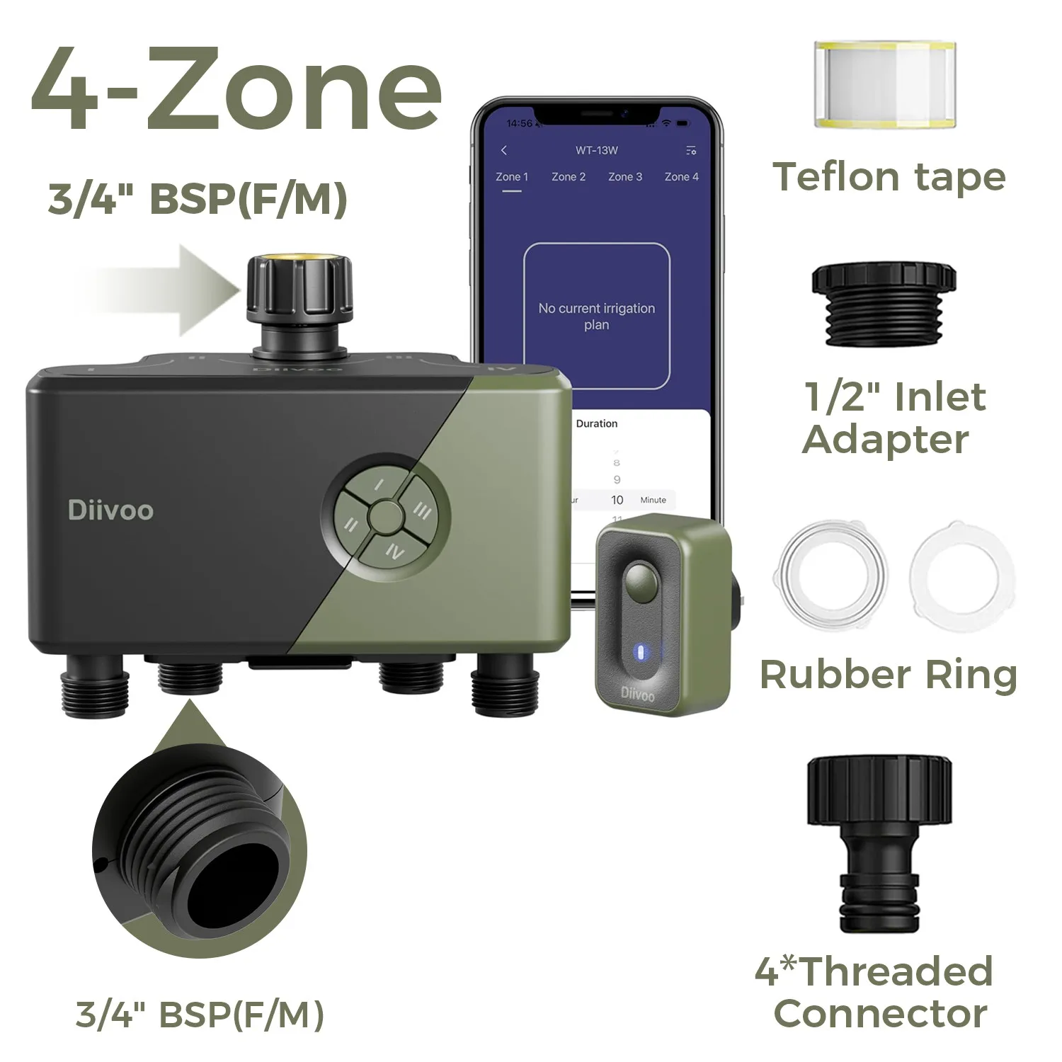 

Diivoo Garden WiFi Таймер полива 4 зон