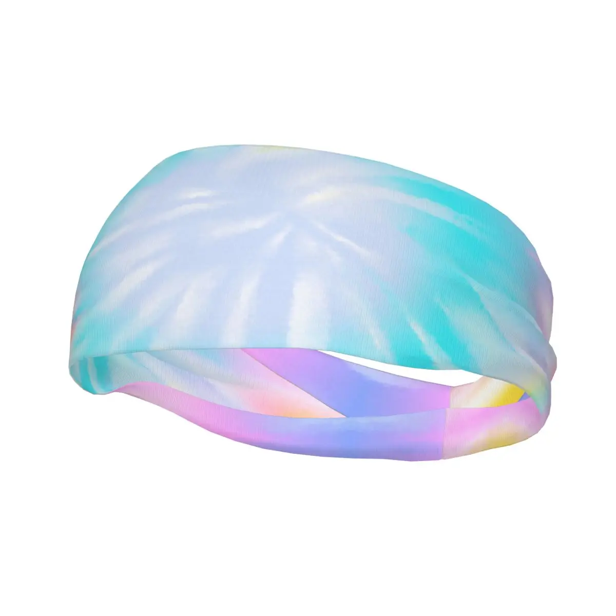 

Pastel Swirl Tie Dye Colorful Background Sweatband Stretch Workout Sweat Headband for Women Men Headwear Hair Sweat Wash Bands