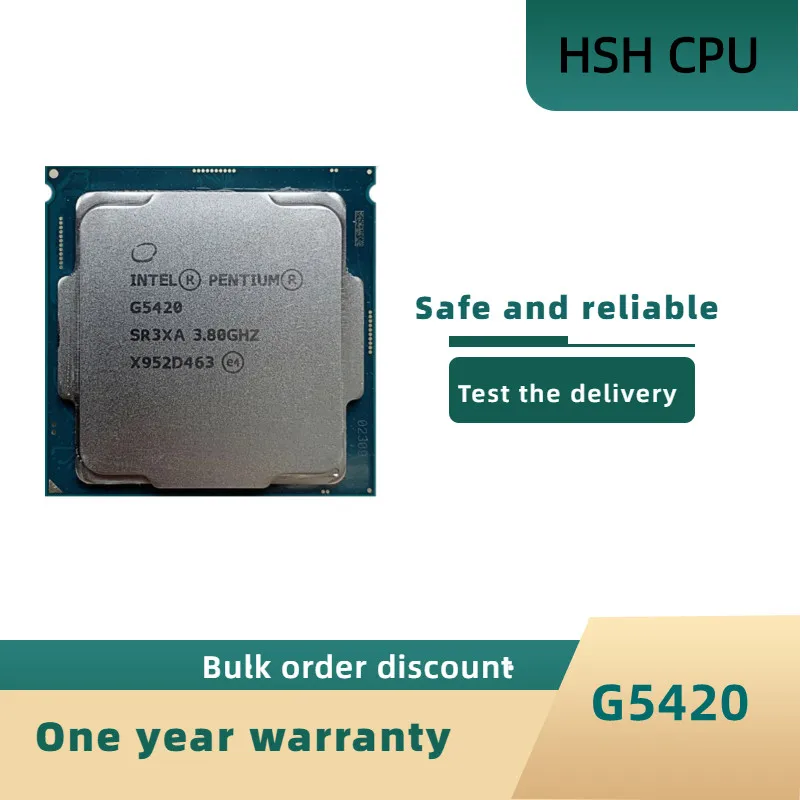 

Процессор Intel Pentium G5420, 3,8 ГГц, двухъядерный, четырехпоточный, 4 Мб, 54 Вт, 58 Вт, LGA 1151