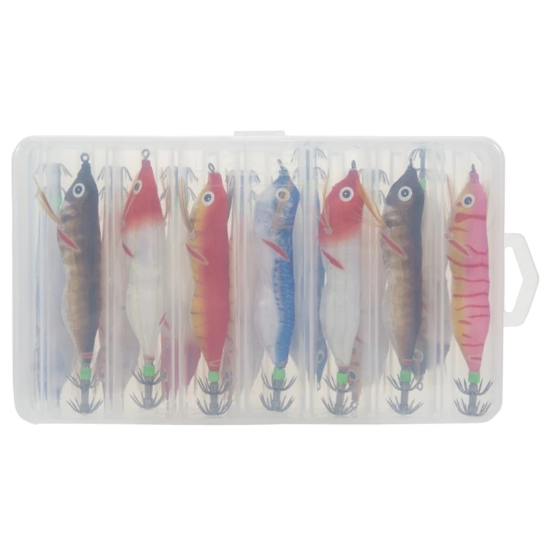 

14Pcs Auto Luminous Octopus Fishing Jigs Glow Octopus Jig Fishing Squid Lure Set