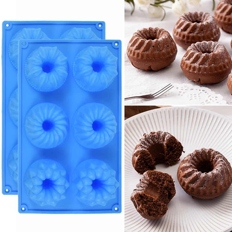 

3D Mini Spiral Shape Silicone Cake Mold Baking Pan Non-Stick Baking Form Pudding Chocolate Cake DIY Bakeware Tool Pastry Mold