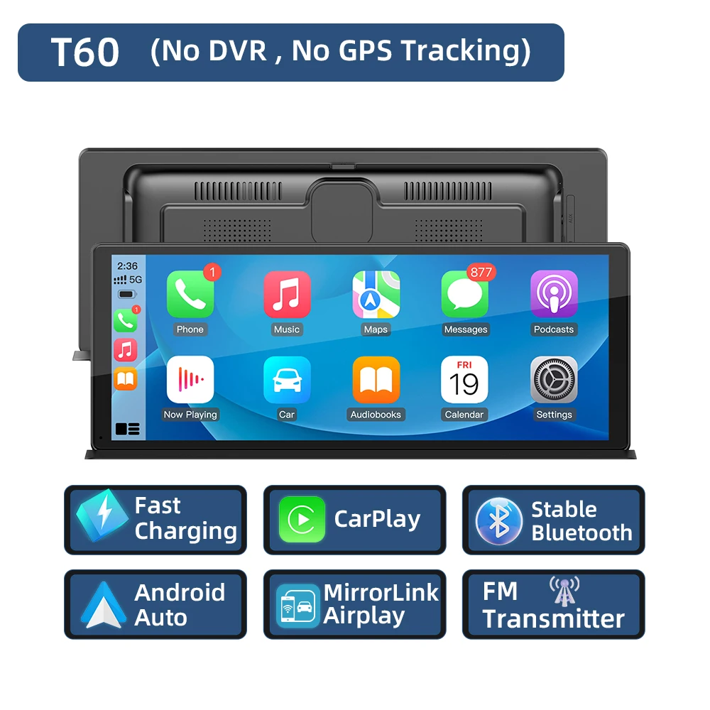 

11,3-дюймовый Портативный Беспроводной Мультимедийный Проигрыватель Carplay Android Auto С Автоматическим Экраном