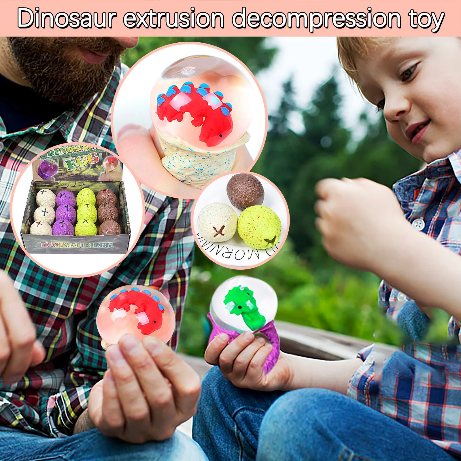Stress Toy Dinosaur g Dino Rubber Eg Relief 12PC ggs Toys E Dinosaur Toys Toy 4mom Toy Dimple Set