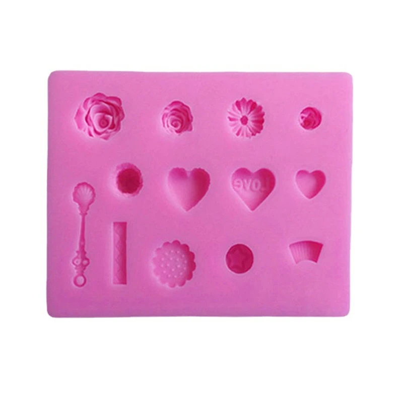 

Jelly Mold Candy Moulds Chocolate Decoration Baking Gadgets Heart Flowers Shaped