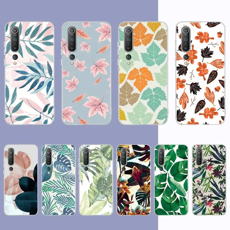 

YNDFCNB Lucky Clover Plant Leaves Phone Case for Samsung S21 A10 for Redmi Note 7 9 for Huawei P30Pro Honor 8X 10i cover