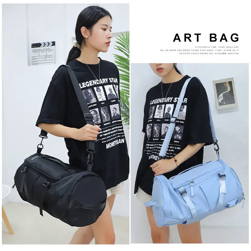 Big Sports Backpack Women Gym Fitness Female Yoga Travel Luggage Handbag Tote Shoe Pocket Hiking Shoulder Duffle Waterproof Bag