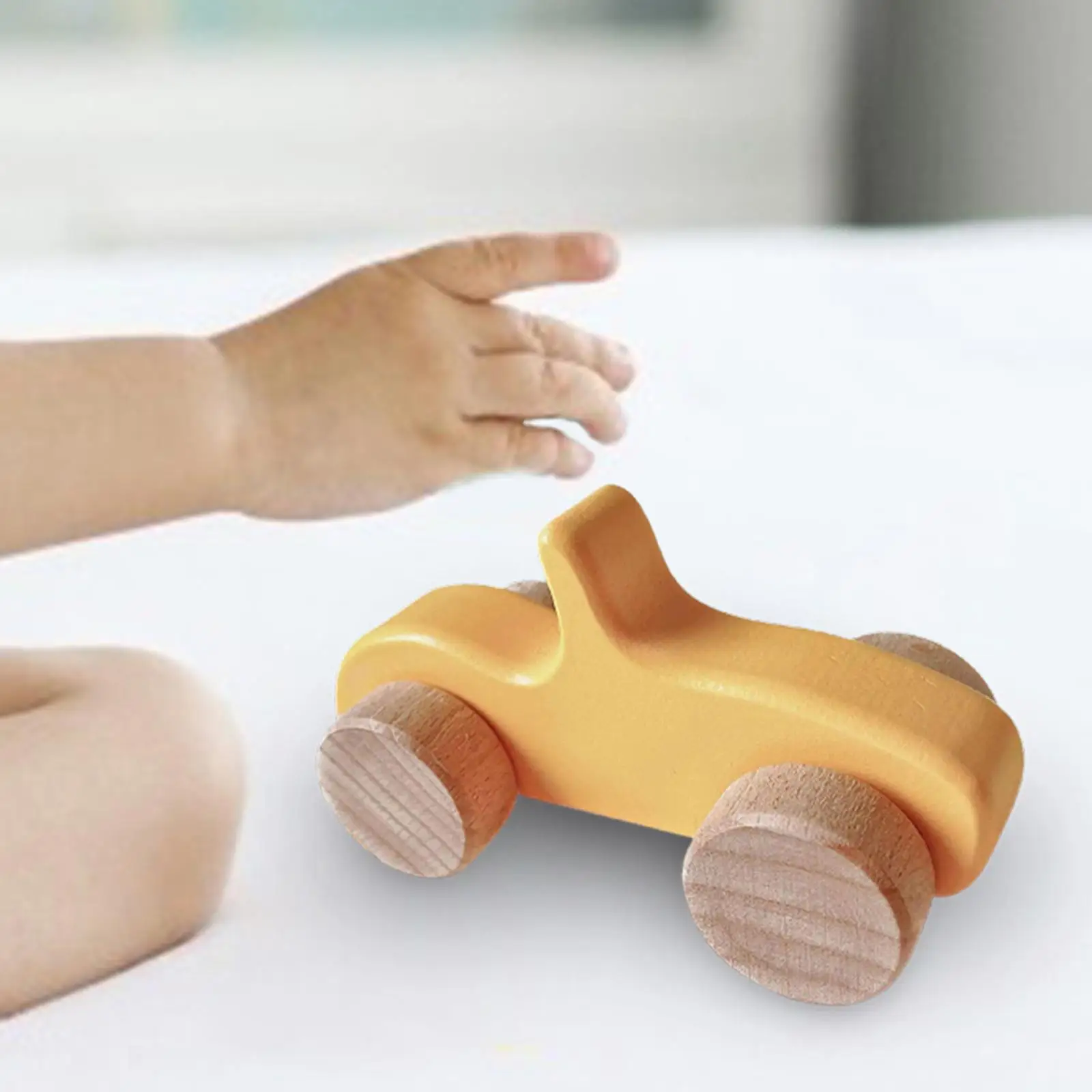 

Montessori Toys Wooden Toy Vehicles Baby Vehicle Toys Hand Push Car Toys Smooth Wooden Vehicles for Toddlers 12~18 Months Kids