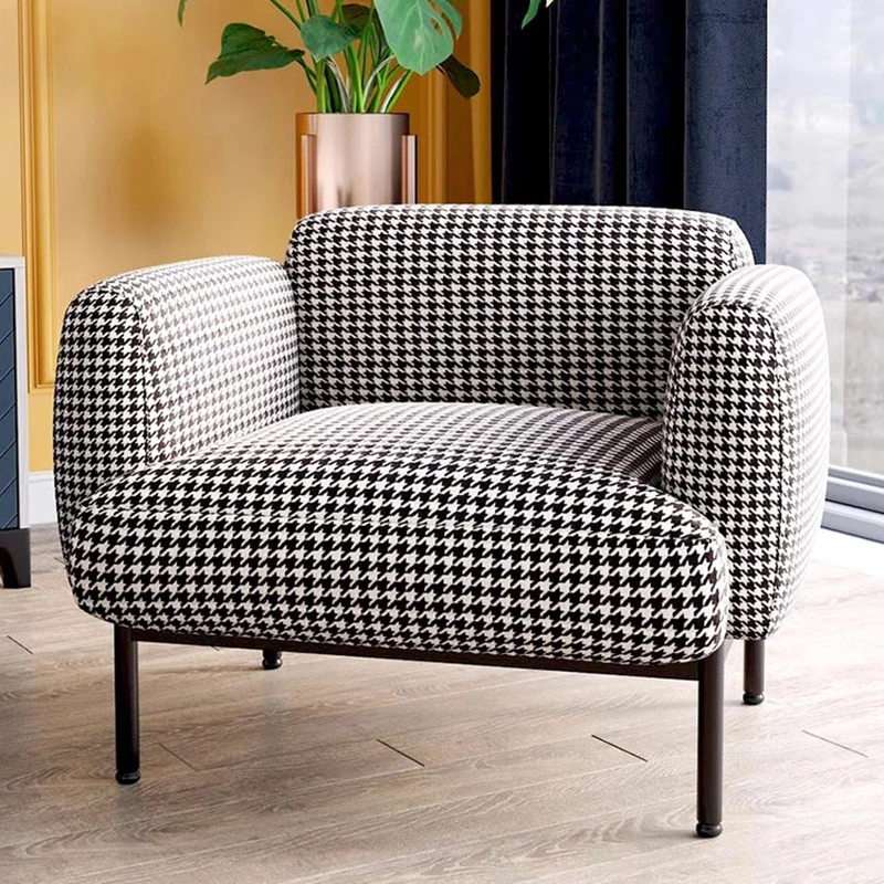 

Luxury Arm Nordic Chair Lazy Sofa Modern Nail Wood Nordic Chair Japanese Mobile Cute Desk Cadeira De Balanco Library Furniture