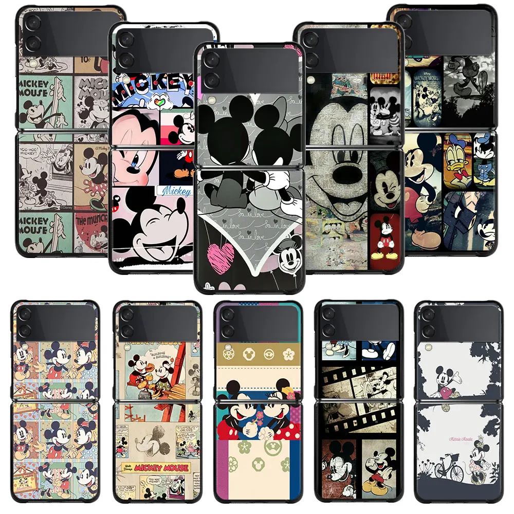 

For Samsung Galaxy ZFlip Flip Z Flip3 5G ZFlip3 Hard PC Celular Carcasa Disney quadrinhos mickey minnie Phone Case