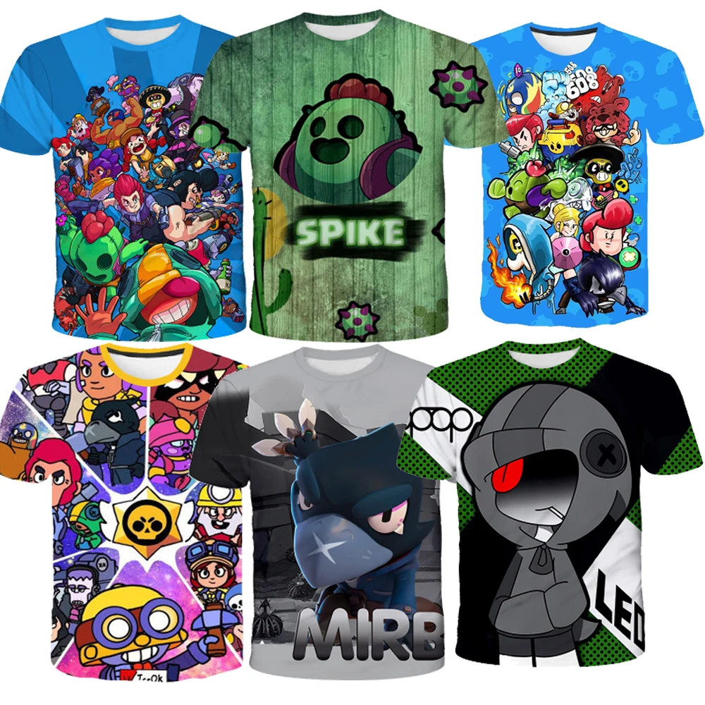 

Teen Kids T Shirts Clothes SUV Mr.P Rosa and Star, Game 3d Boys Girls Tops T-shirt Shark Crow Children's Wear