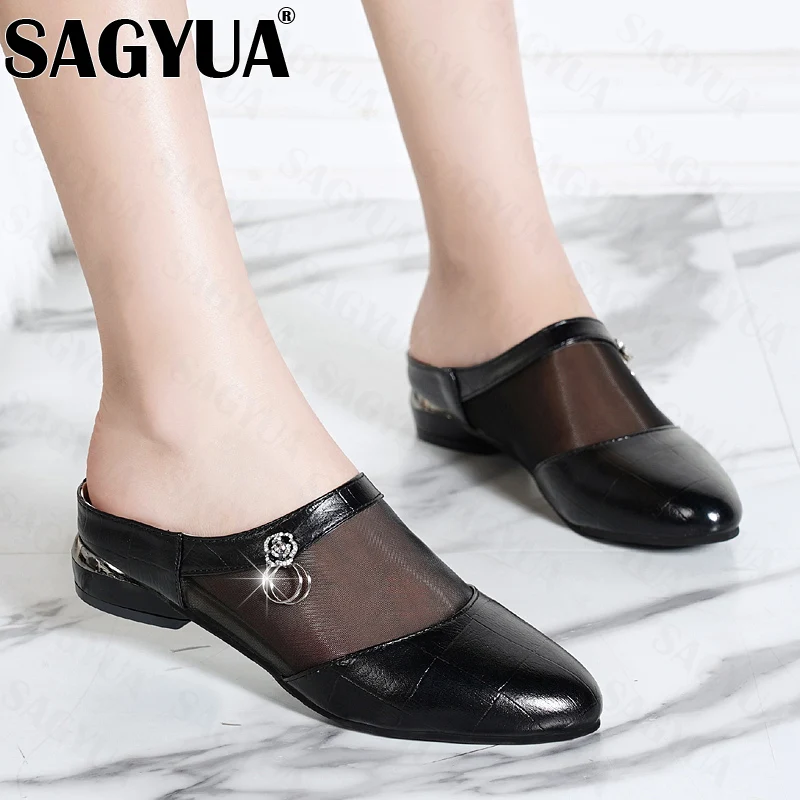 

Chunky Sexy Lace Women Slippers 2022 New Summer Women Shoes Fashion Dress Sandals Mules Slingback Flip Flops Pu Leather Slides