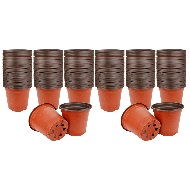 

260 Pcs 10cm Plastic Plants Nursery Seed Starting Pots for Succulents Seedlings Transplanting