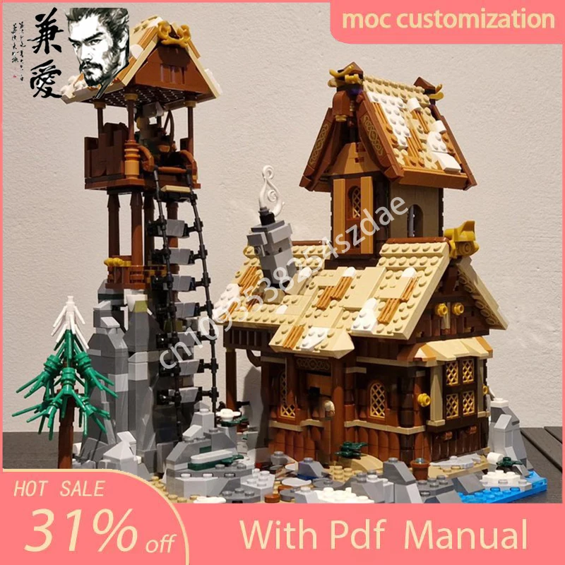 1837 шт. MOC модульный порт викингов дом вид на улицу модель строительный блок Diy