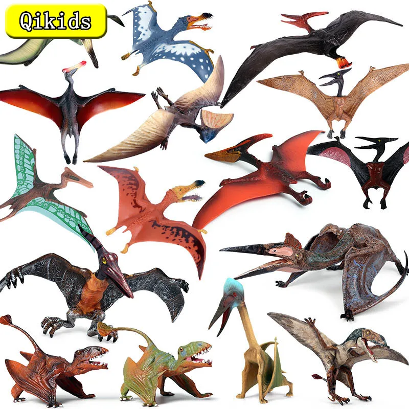 

New Jurassic Predator Carnivorous Open Mouth Pterodactyl Solid PVC Dinosaur World Animal Model Action Figures Toy For Kids Gift
