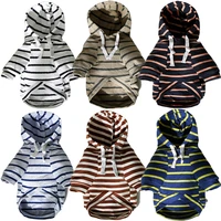 pet clothes stripe dog hoodies french bulldog spring clothes for small medium dogs jacket summer cat clothing chihuahua apparels