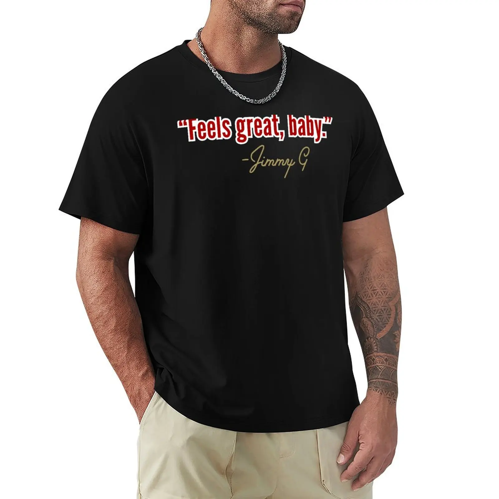 Футболка Feels Great Baby Jimmy G San Francisco забавные подарки милая одежда футболка большого