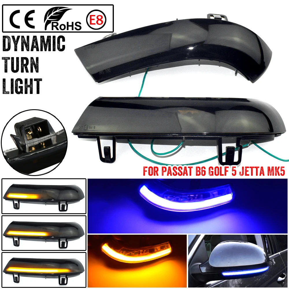 

Dynamic Blinker Turn Signal LED For Volkswagen GOLF 5 GTI Variant Jetta MK5 Passat B5.5 B6 Plus EOS Sharan SuperB Mirror Light