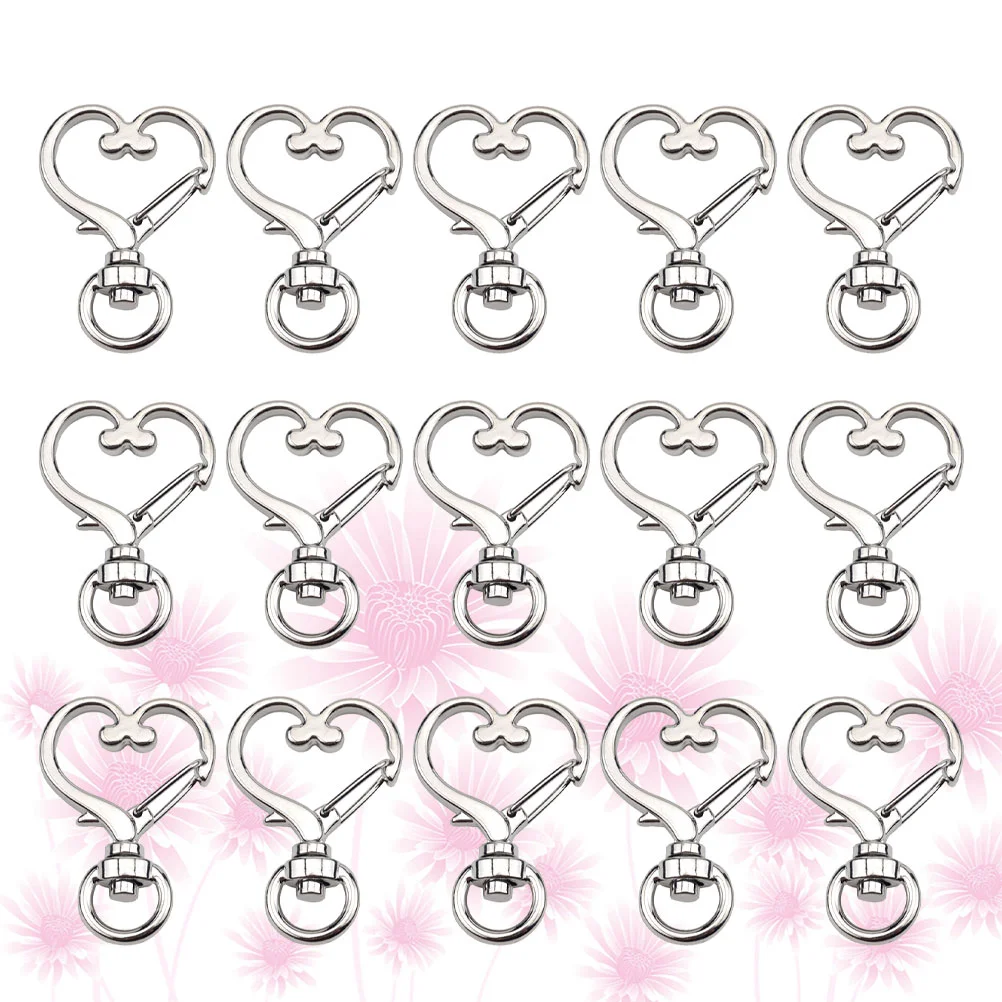 

50 Pcs Creative Zinc Alloy Keychain Accessories Peach Heart Shape Alloy Keyring Buckle Key Holder Ring Decoration Gift Hanging
