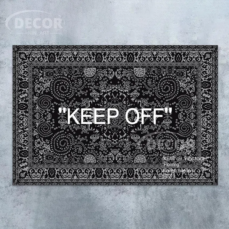 

KEEP OFF Printed Floor Mat Furnishings Cashmere Living Room Area Rugs Bedroom Bedside Bay Window Carpet Halloween Christmas Gift