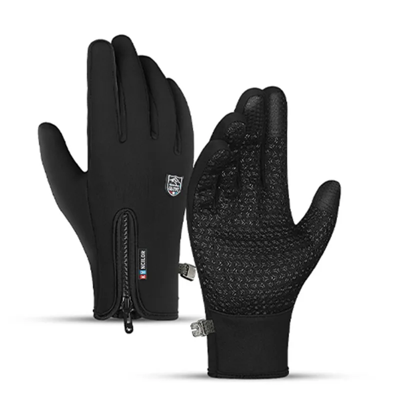 

Waterproof Winter Thermal Zipper Cycling Gloves Touchscreen Antislip Warm Bicycle Skiing Camping Fishing Travel Glove for Unisex