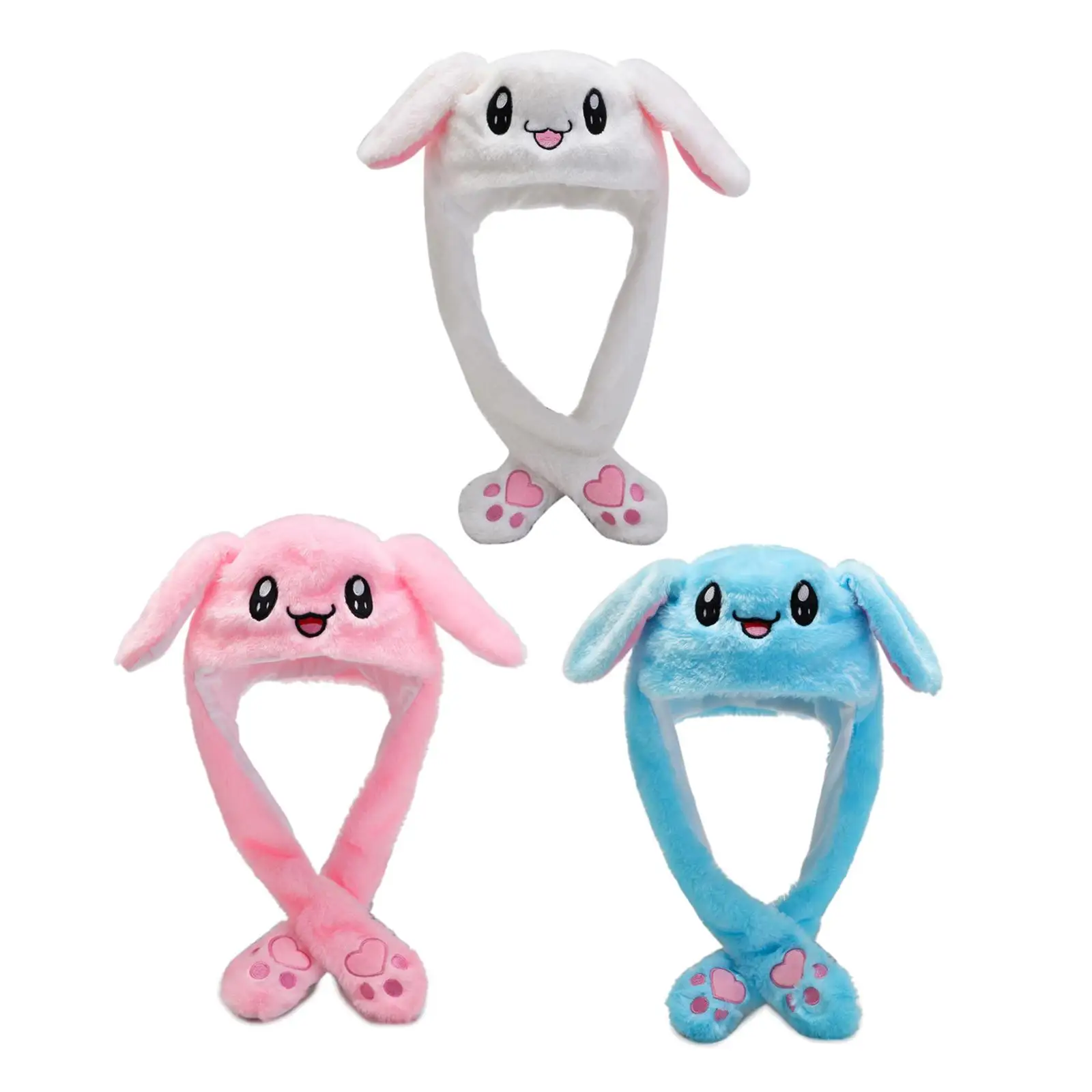 

Шапка с мультяшными ушами женская шапка теплая праздничные шапки с движущимися ушами плюшевая шапка с кроликом для девочек и мальчиков Рождественская уличная вечеринка