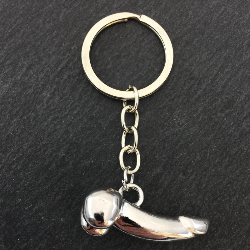 Брелок для ключей репродуктивных органов из сплава серебристого цвета мужчин и