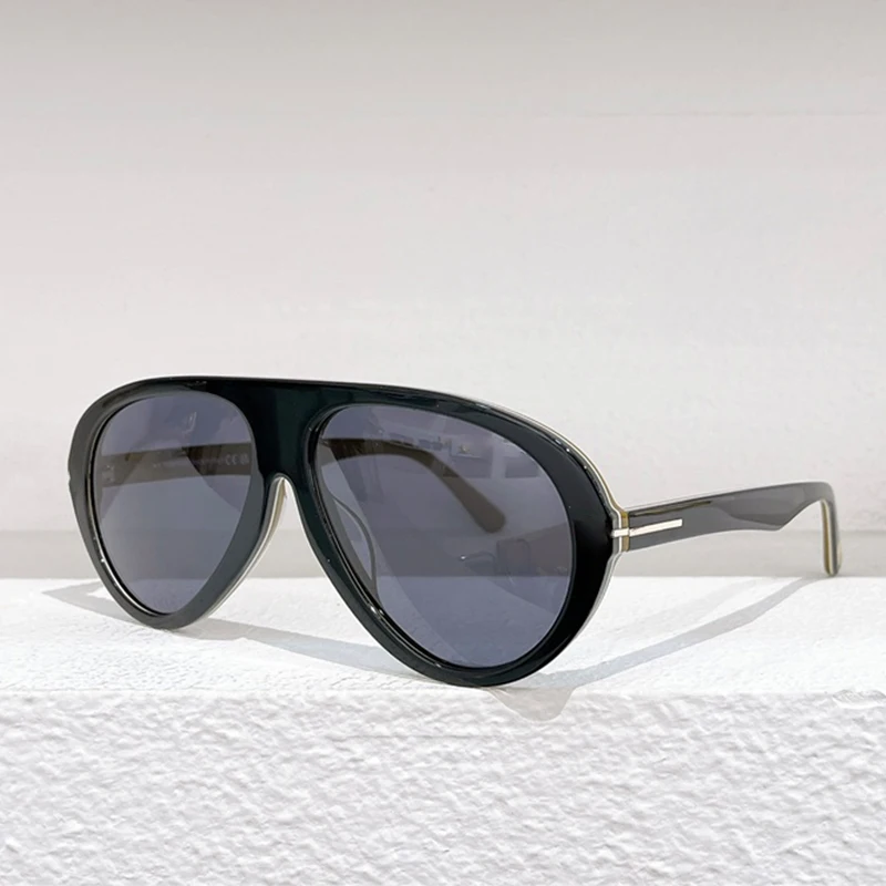 

TF Luxury Brand Original Sunglasses Real T on both sides Men Fashion Oval Uv400 Eyeglasses Women Acetate Tortoise Glasses