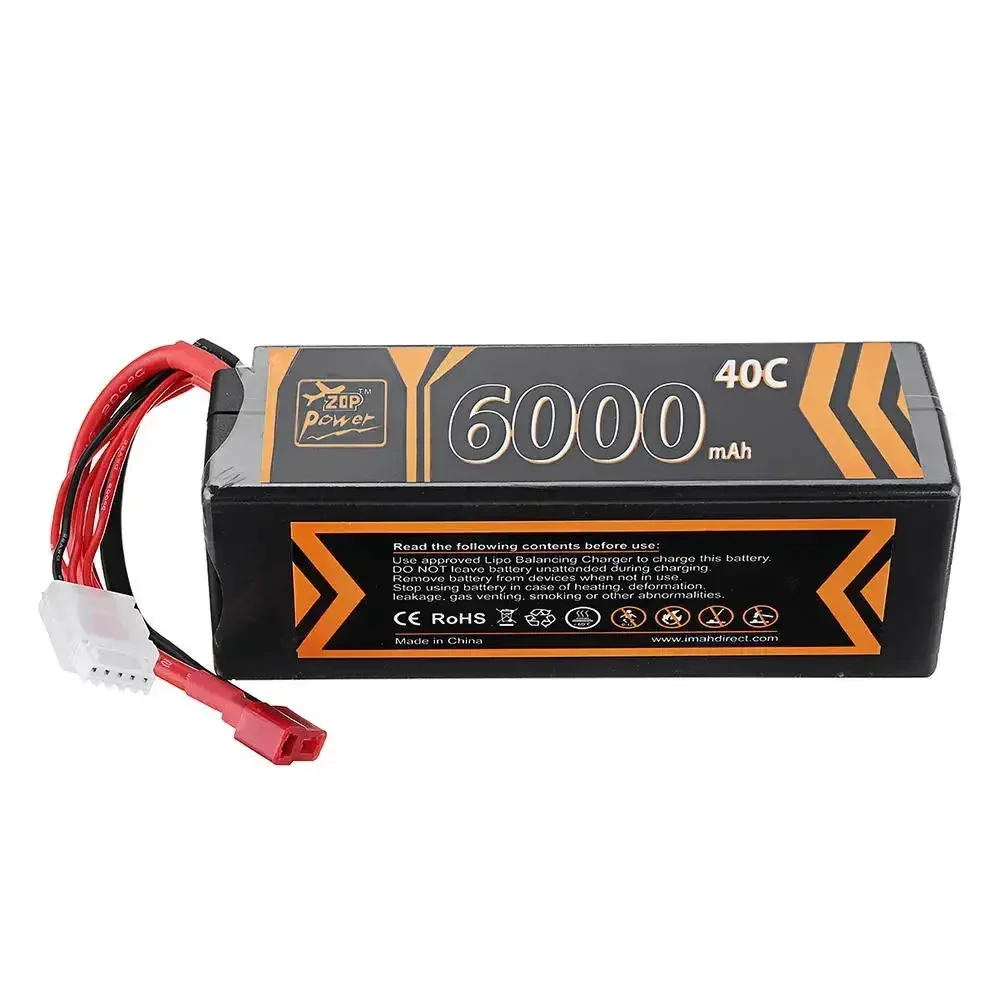 Фото Жесткий чехол Lipo Батарея 4S 40C 14,8 В 6000 мАч Аккумуляторные батареи для FPV Дрон Автомобиль Грузовик Танк RC Багги Гоночная хобби Часть №4