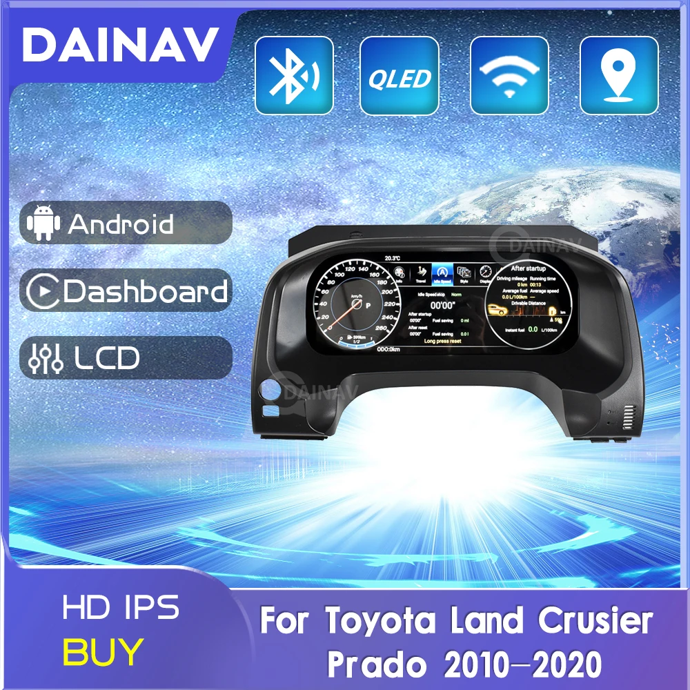 

Android Car LCD Meter instrument Dashboard screen For Toyota Land Crusier Prado 2010-2020 GPS Navigation Multimedia player