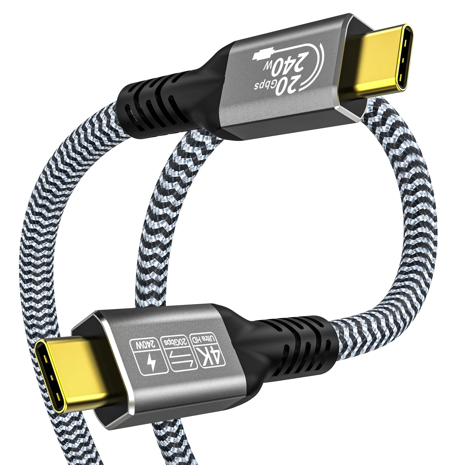 Thunderbolt 3 USB 3.2 Type-C 20 Гбит/с 240 Вт Кабель для быстрой зарядки 4K папа-папа Линия