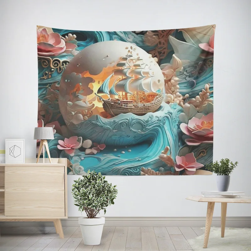 Психоделический гобелен 100% полиэстер